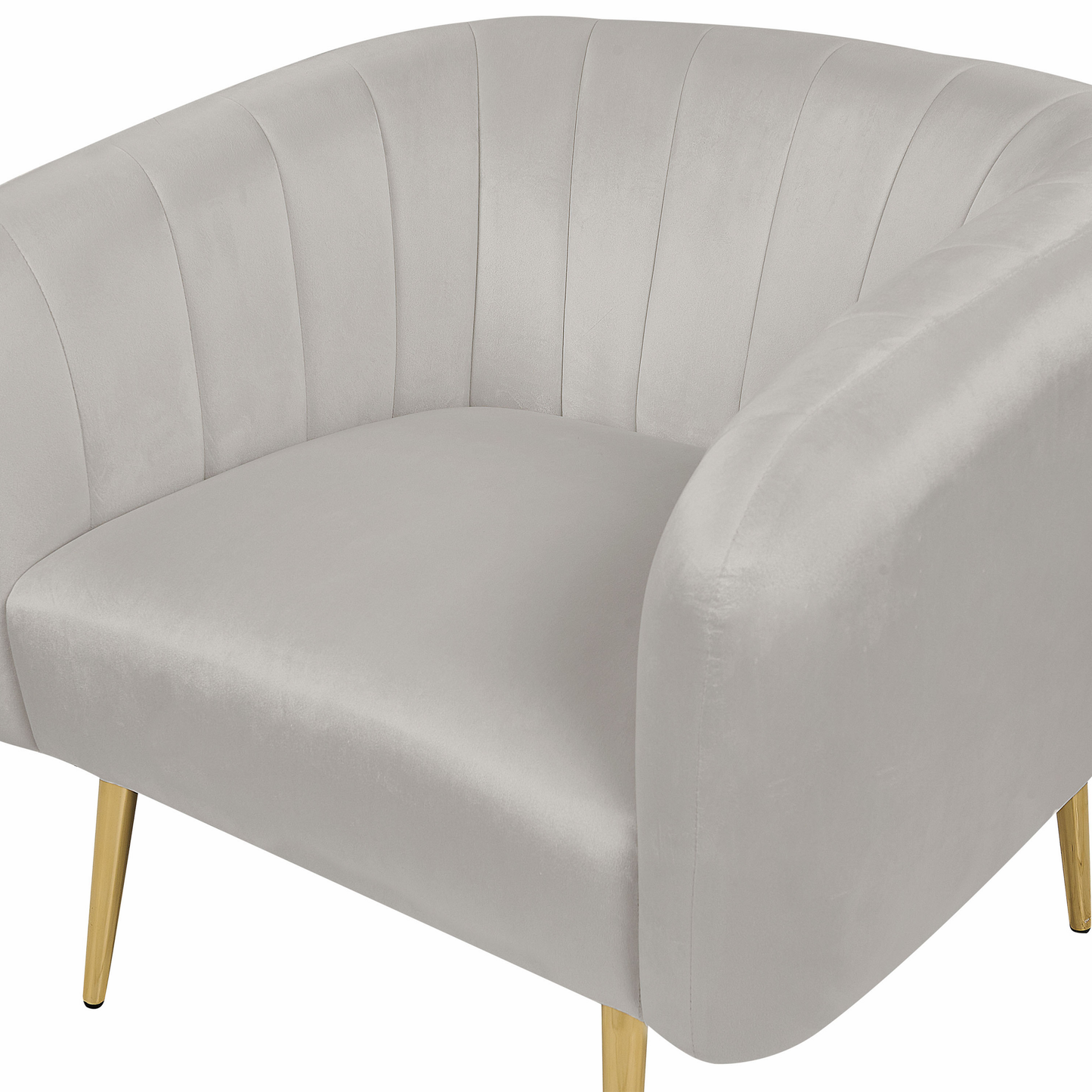 Sessel LACONIA Samtstoff Hellgrau