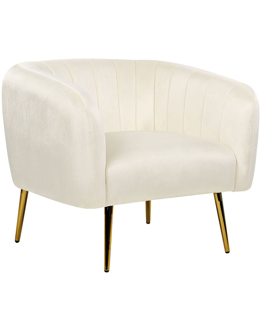 Sessel LACONIA Samtstoff Creme