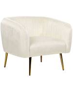 Sessel LACONIA Samtstoff Creme