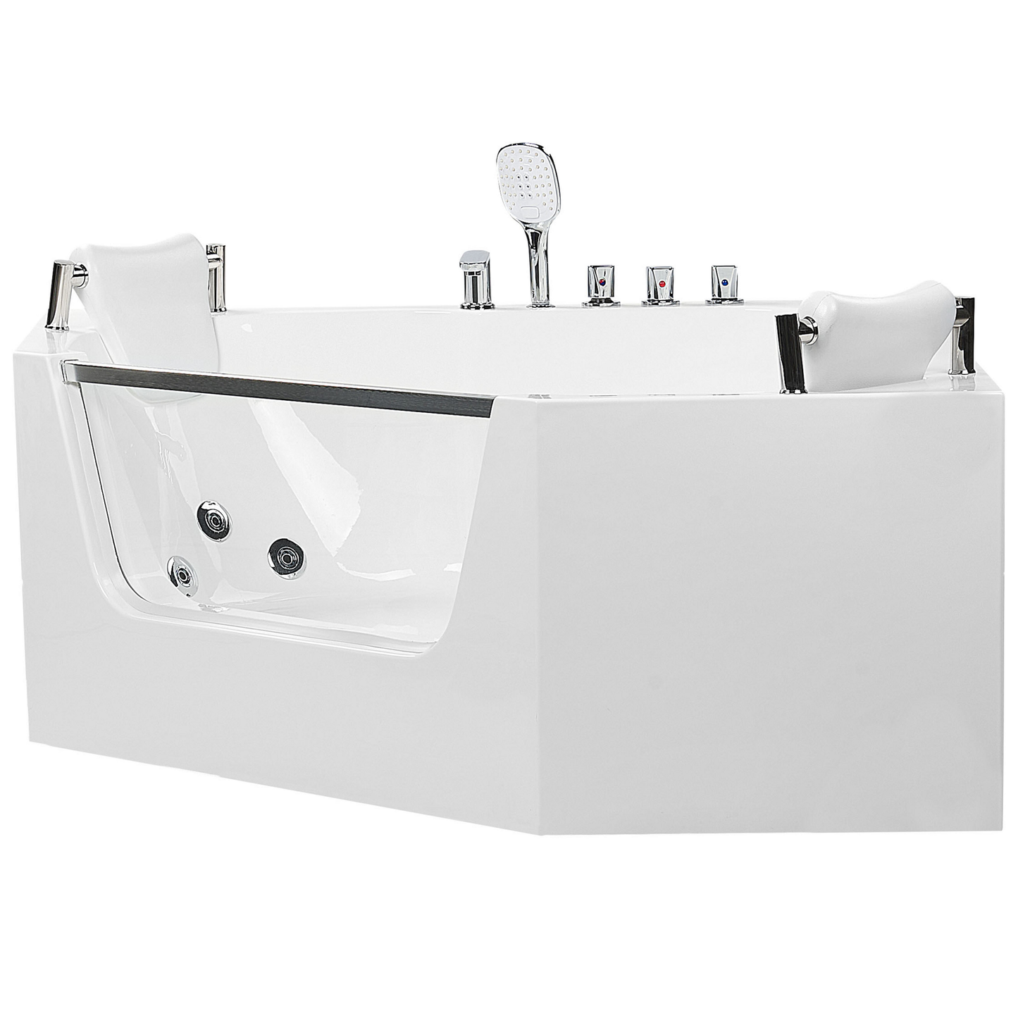 Whirlpool Badewanne weiss Eckmodell 150 x 150 cm CANTALLA