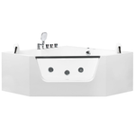 Whirlpool Badewanne weiss Eckmodell 150 x 150 cm CANTALLA