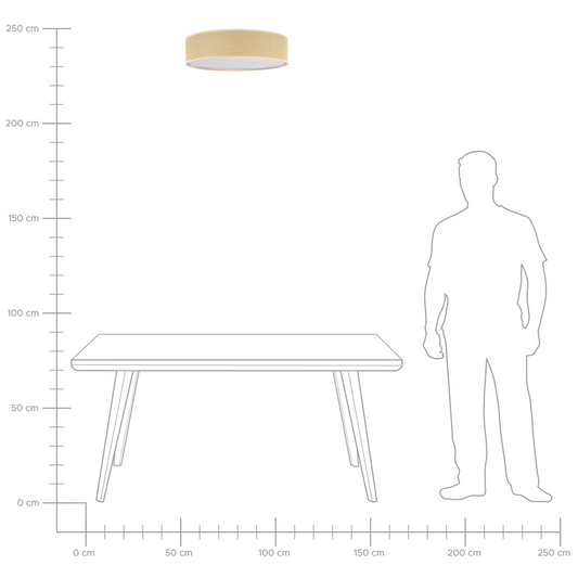 Deckenlampe MAGNO Naturfarben