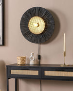 Wandlampe YAAPI Papier Schwarz