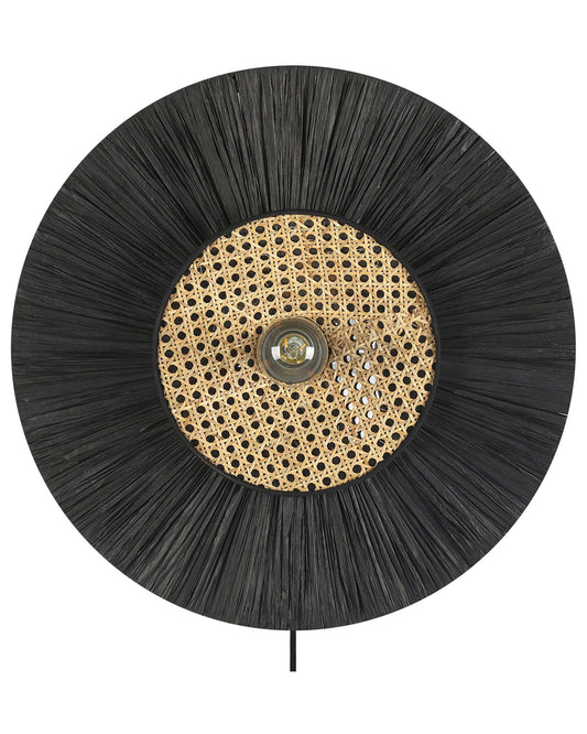 Wandlampe YAAPI Papier Schwarz
