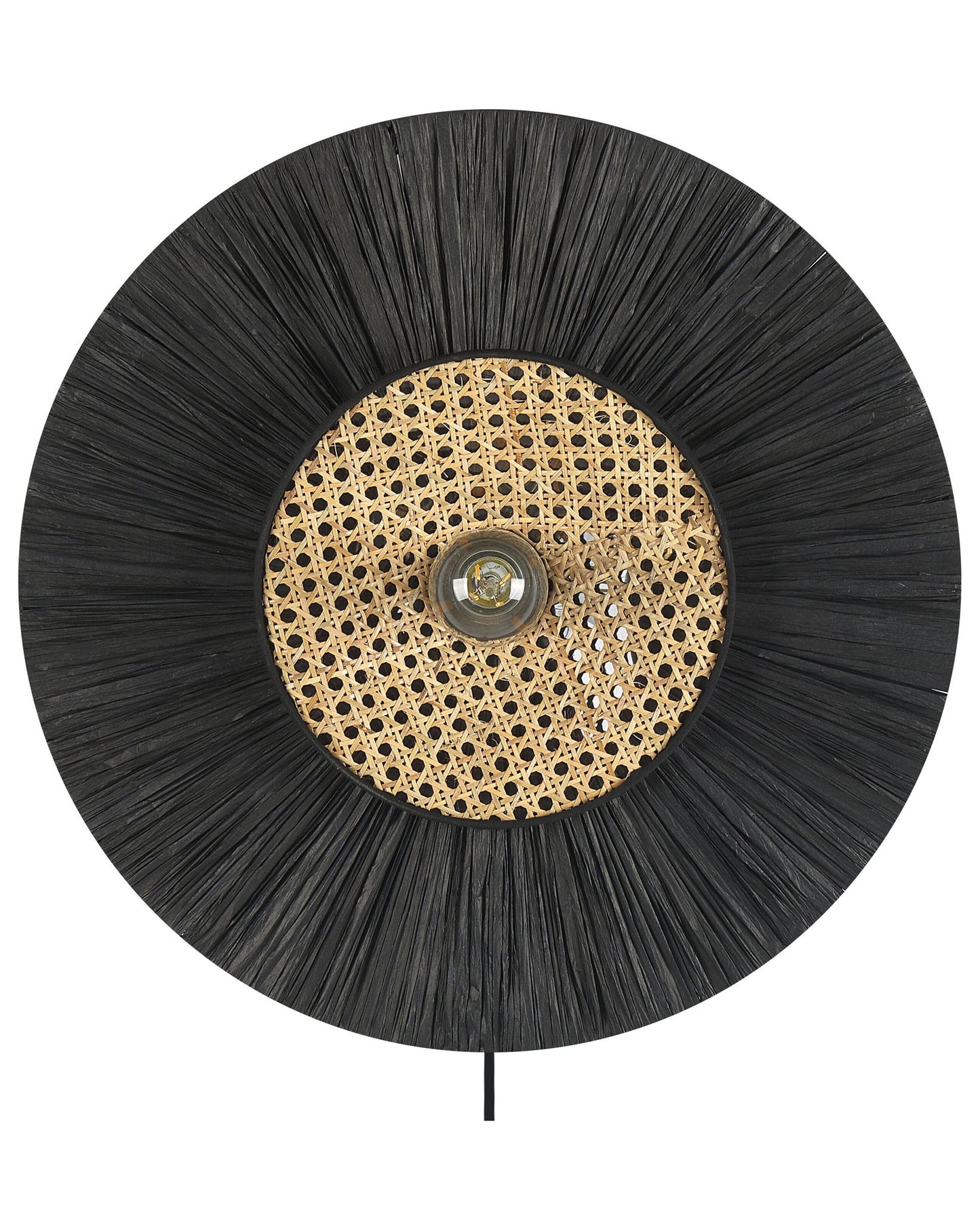 Wandlampe YAAPI Papier Schwarz