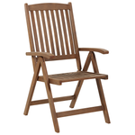 Bistro Set klappbar AMANTEA Holz Dunkelbraun
