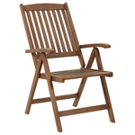 Bistro Set klappbar AMANTEA Holz Dunkelbraun