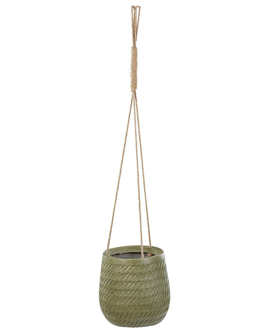 Blumenkübel LIVADIA Stein 20 cm Olivgrün