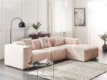 3-Sitzer Ecksofa Cord beige linksseitig DOLVA