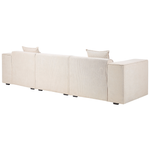 3-Sitzer Ecksofa Cord beige linksseitig DOLVA