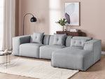3-Sitzer Ecksofa grau linksseitig DOLVA