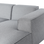 3-Sitzer Ecksofa grau linksseitig DOLVA