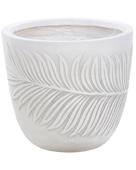 Blumenkübel FTERO Keramik 28 cm Cremeweiss