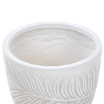 Blumenkübel FTERO Keramik 28 cm Cremeweiss