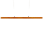 LED Hängelampe STEWARTS mit Dimmer Holz Dunkelbraun