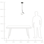 Hängelampe WAPITI Glas Schwarz