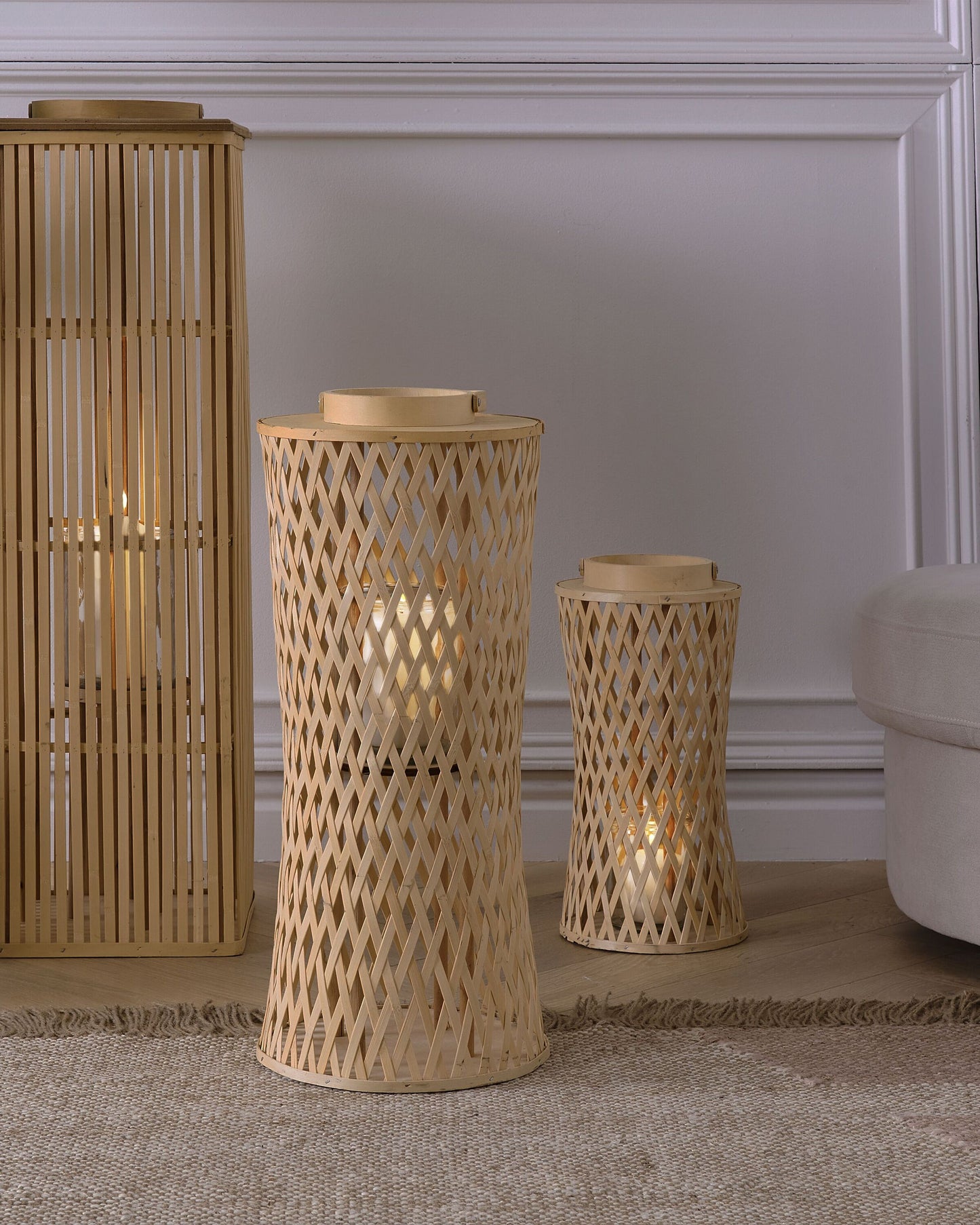 Laterne MACTAN Bambusholz 58 cm Naturfarben