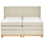 Boxspringbett mit Stauraum Stoff DYNASTY 160 x 200 cm Beige