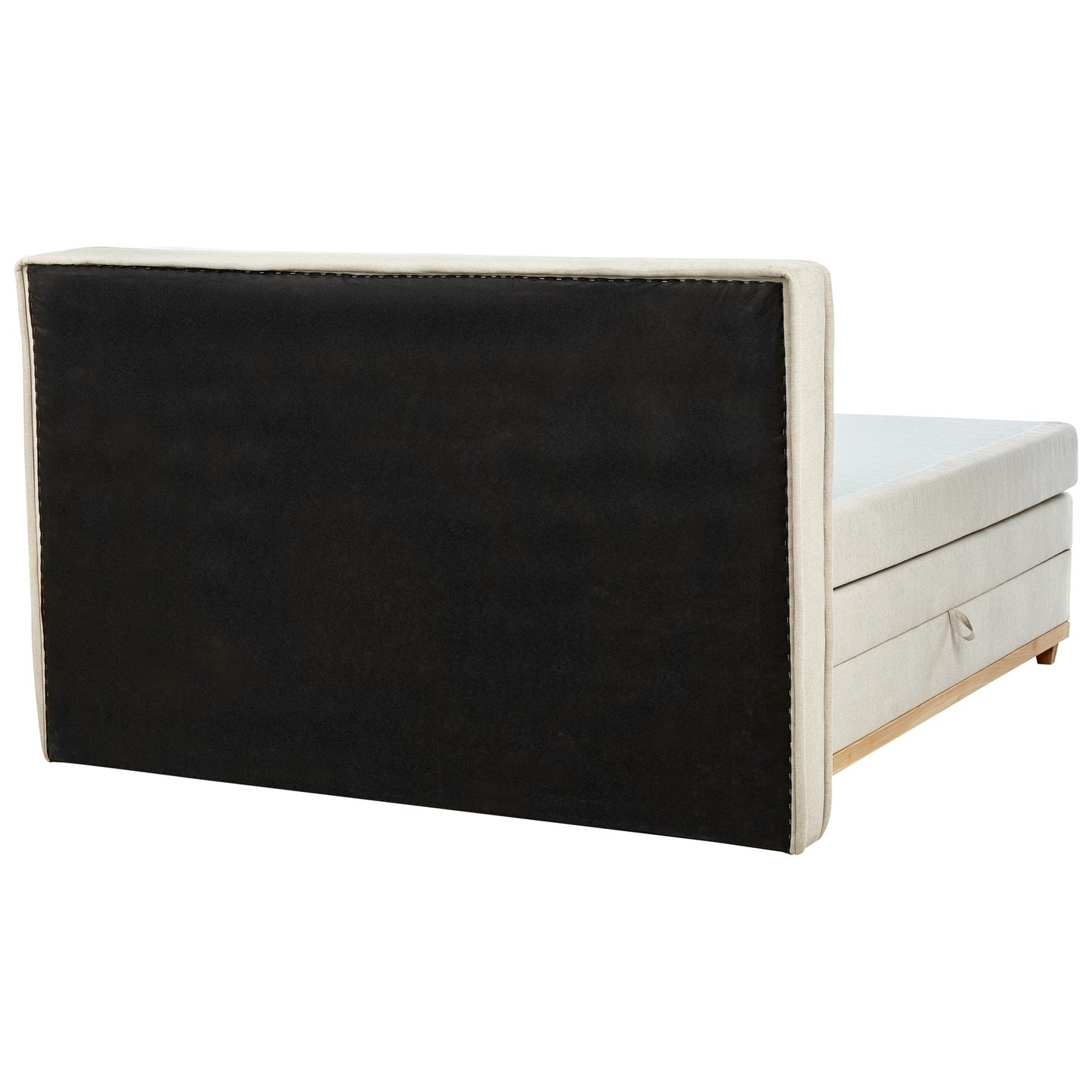 Boxspringbett mit Stauraum Stoff DYNASTY 160 x 200 cm Beige