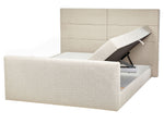 Boxspringbett mit Stauraum Stoff ARISTOCRAT 160 x 200 cm Hellbeige
