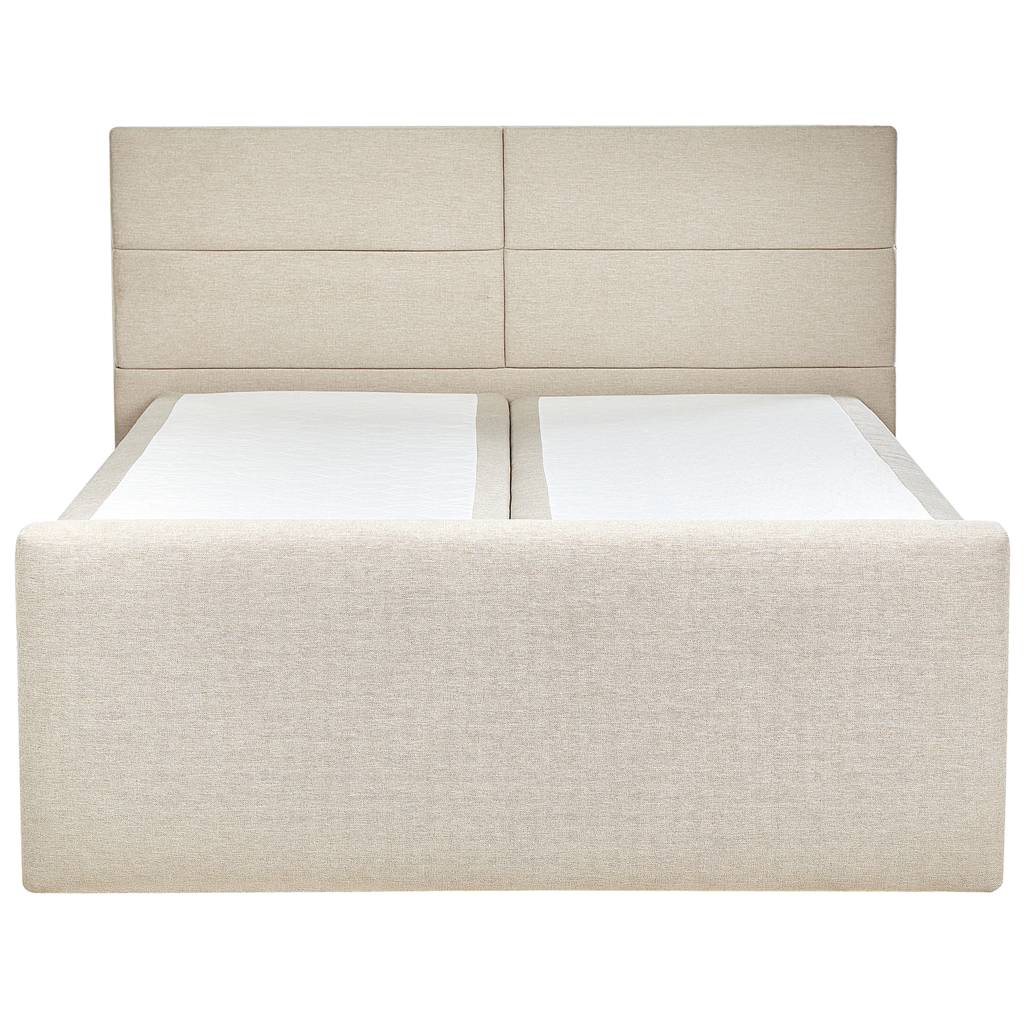 Boxspringbett mit Stauraum Stoff ARISTOCRAT 160 x 200 cm Hellbeige