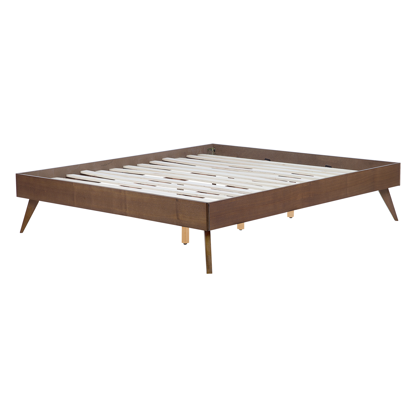 Bett mit Lattenrost BERRIC 140 x 200 cm Dunkle Esche