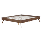 Bett mit Lattenrost BERRIC 140 x 200 cm Dunkle Esche