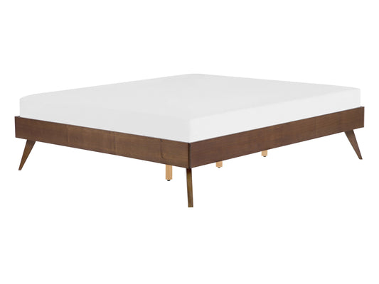 Bett mit Lattenrost BERRIC 140 x 200 cm Dunkle Esche