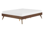 Bett mit Lattenrost BERRIC 140 x 200 cm Dunkle Esche