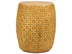 Garten Beisttelltisch Beton natürlich Rattan Optik rund ⌀ 32 cm SADOLE