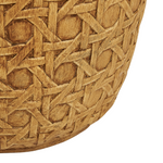 Garten Beisttelltisch Beton natürlich Rattan Optik rund ⌀ 32 cm SADOLE