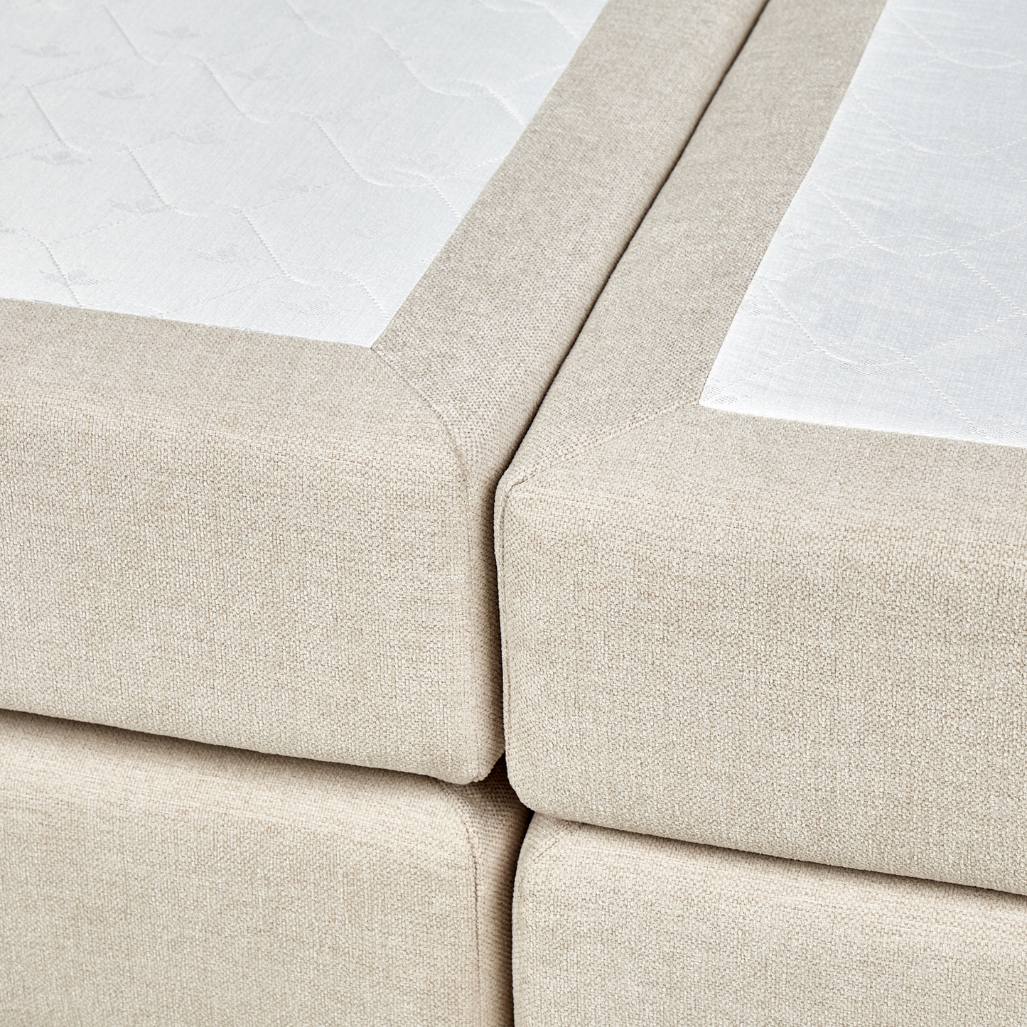 Boxspringbett mit Stauraum Stoff DYNASTY 160 x 200 cm Beige