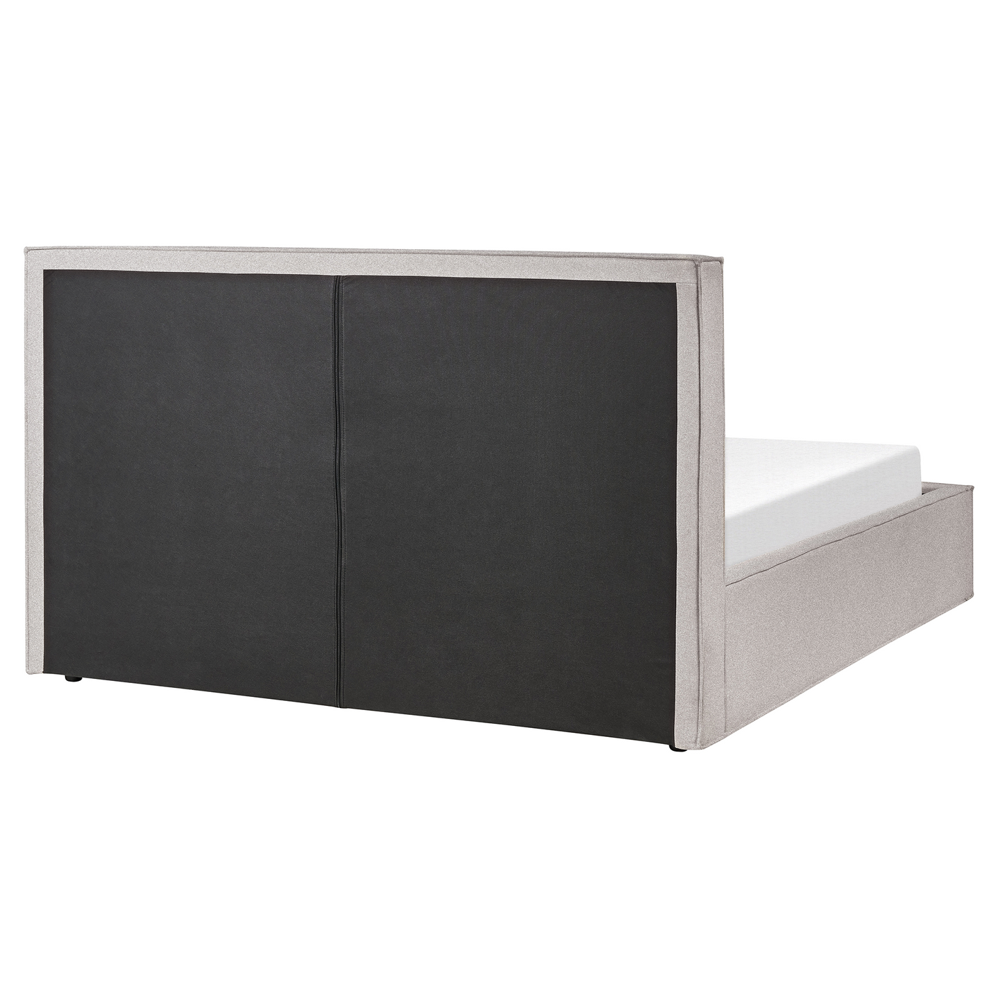 Bett mit Stauraum Stoff MOISSAC 160 x 200 cm Hellgrau