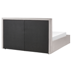 Bett mit Stauraum Stoff MOISSAC 160 x 200 cm Hellgrau