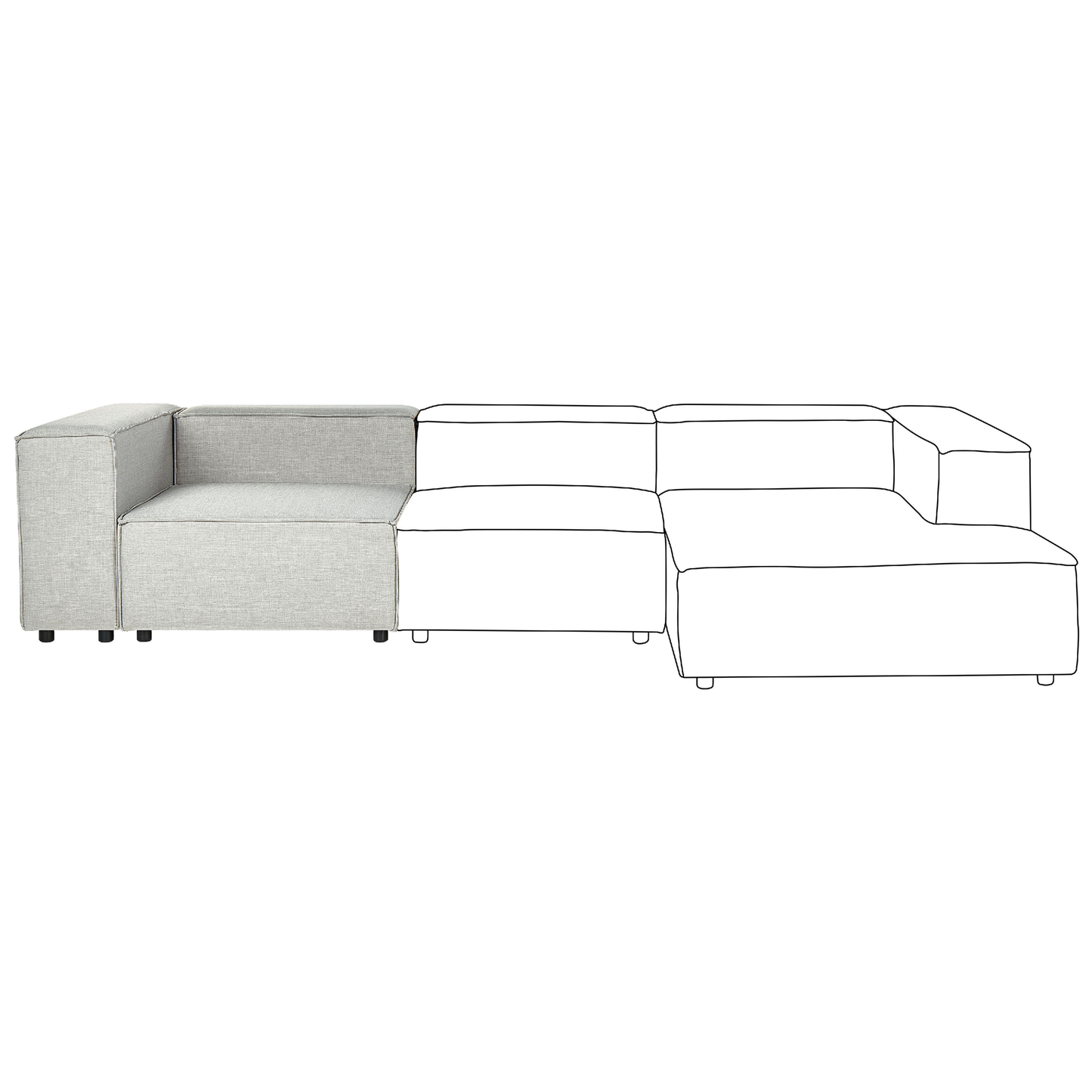 Eckmodul Hellgrau APRICA