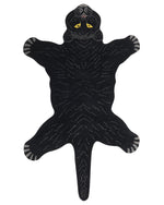 Kinderteppich Wolle schwarz 100 x 160 cm Panthermotiv BAGHEERA