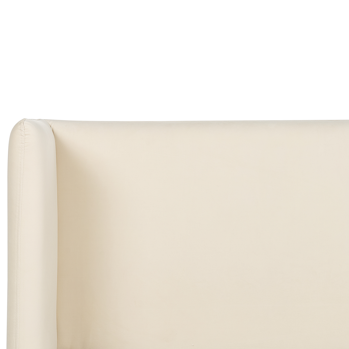 Bett mit Lattenrost Samtstoff ARETTE 160 x 200 cm Hellbeige