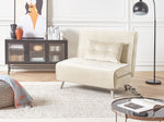 1-Sitzer Schlafsofa Samtstoff creme / silber FARRIS