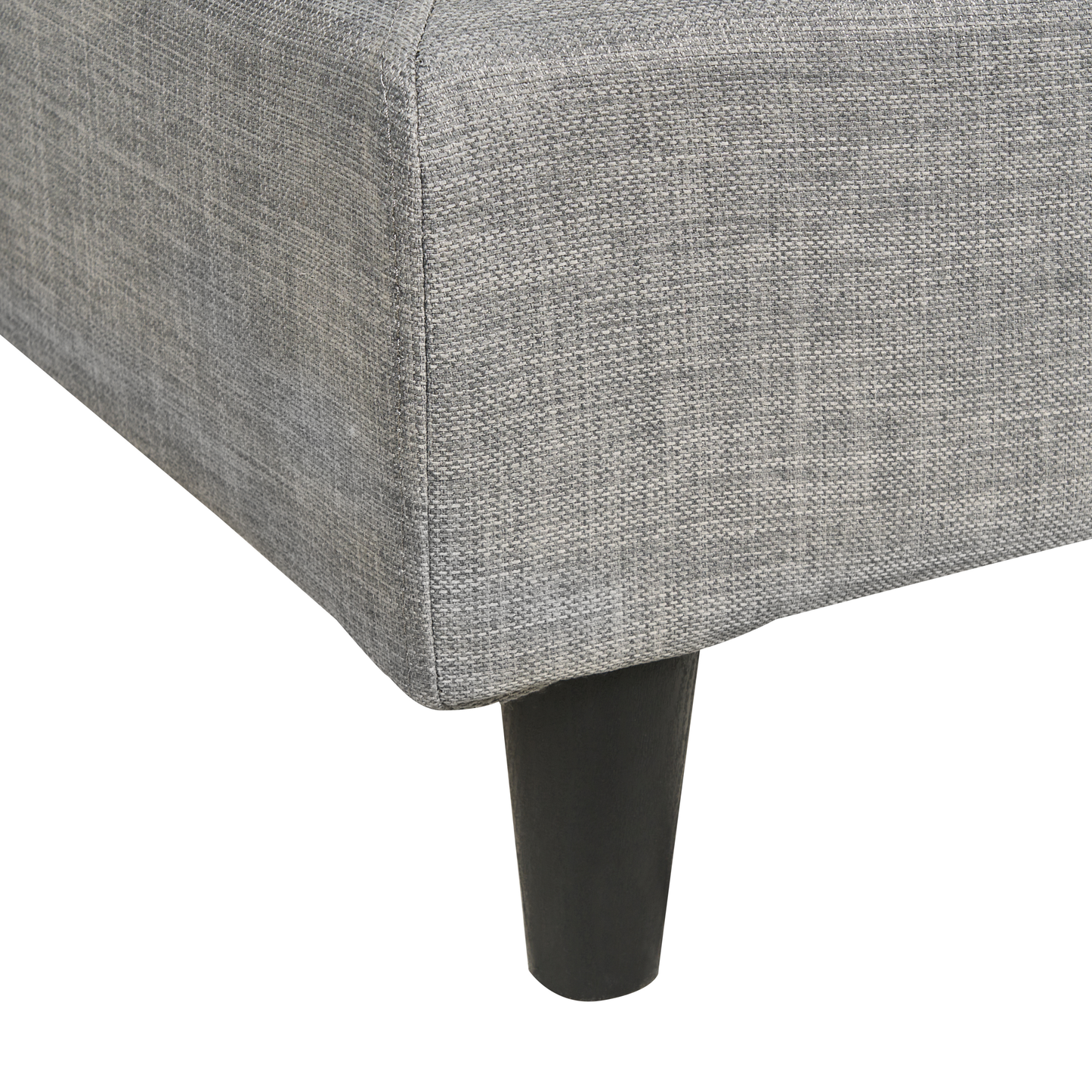 Bett mit Lattenrost Stoff FITOU 90 x 200 cm Hellgrau