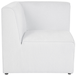 5-Sitzer Ecksofa Cord cremeweiss linksseitig mit Ottomane LEMVIG