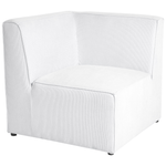 5-Sitzer Ecksofa Cord cremeweiss linksseitig mit Ottomane LEMVIG