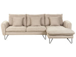 3-Sitzer Ecksofa beige linksseitig SERSAN