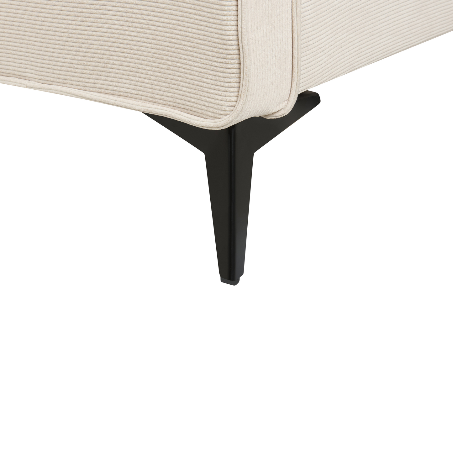 Bett mit Lattenrost Cord VALOGNES 180 x 200 cm Hellbeige