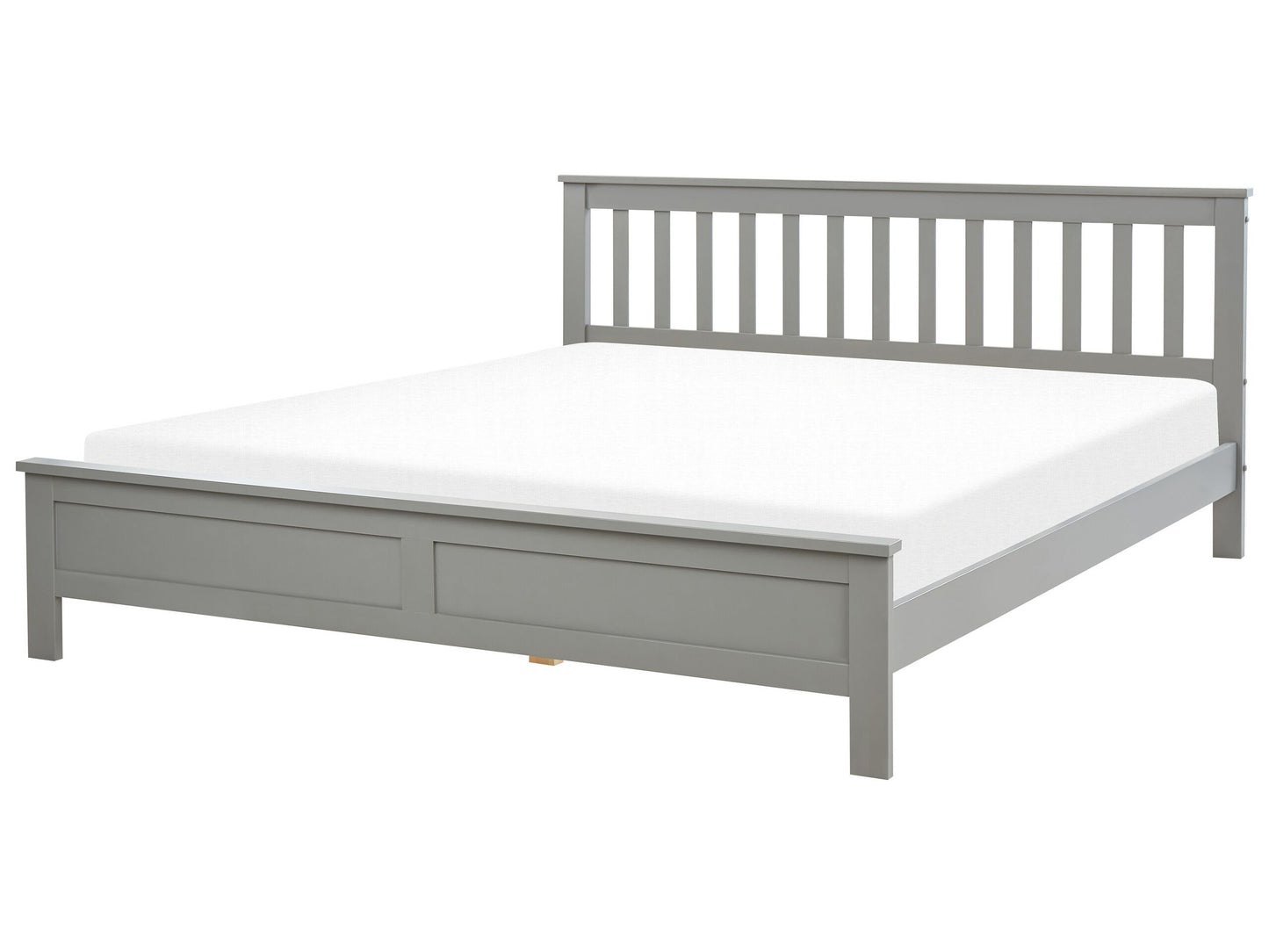 Bett mit Lattenrost Kiefernholz MAYENNE 180 x 200 cm Grau