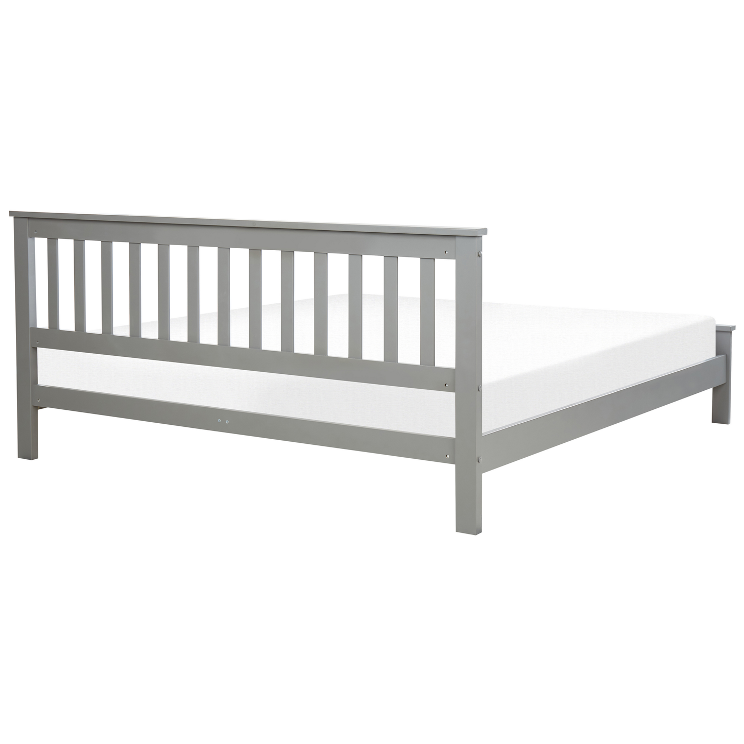 Bett mit Lattenrost Kiefernholz MAYENNE 180 x 200 cm Grau