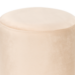 Pouf Samtstoff creme ⌀ 35 cm rund YANKTON