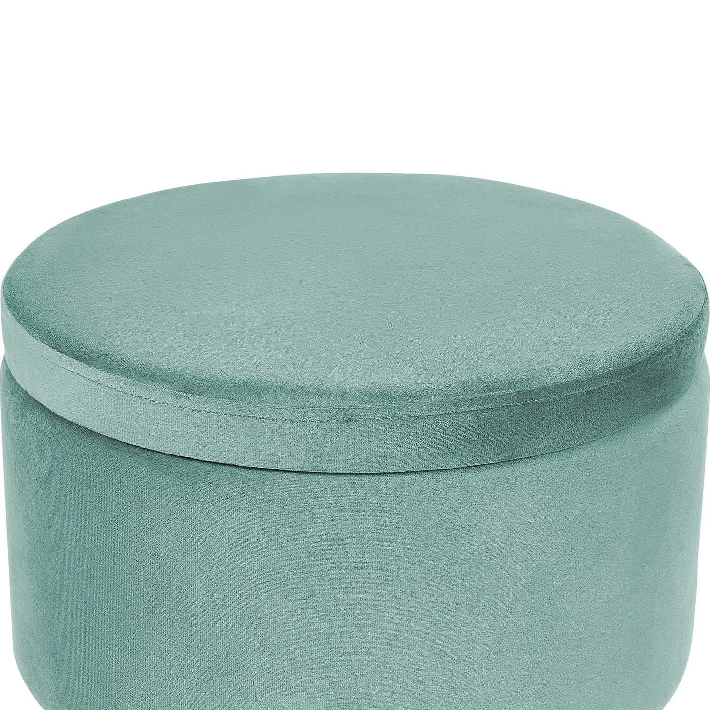 Pouf mit Stauraum Samtstoff mintgrün / gold SILAS