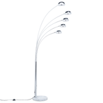 Stehlampe FLINDERS verstellbar Metall Silber