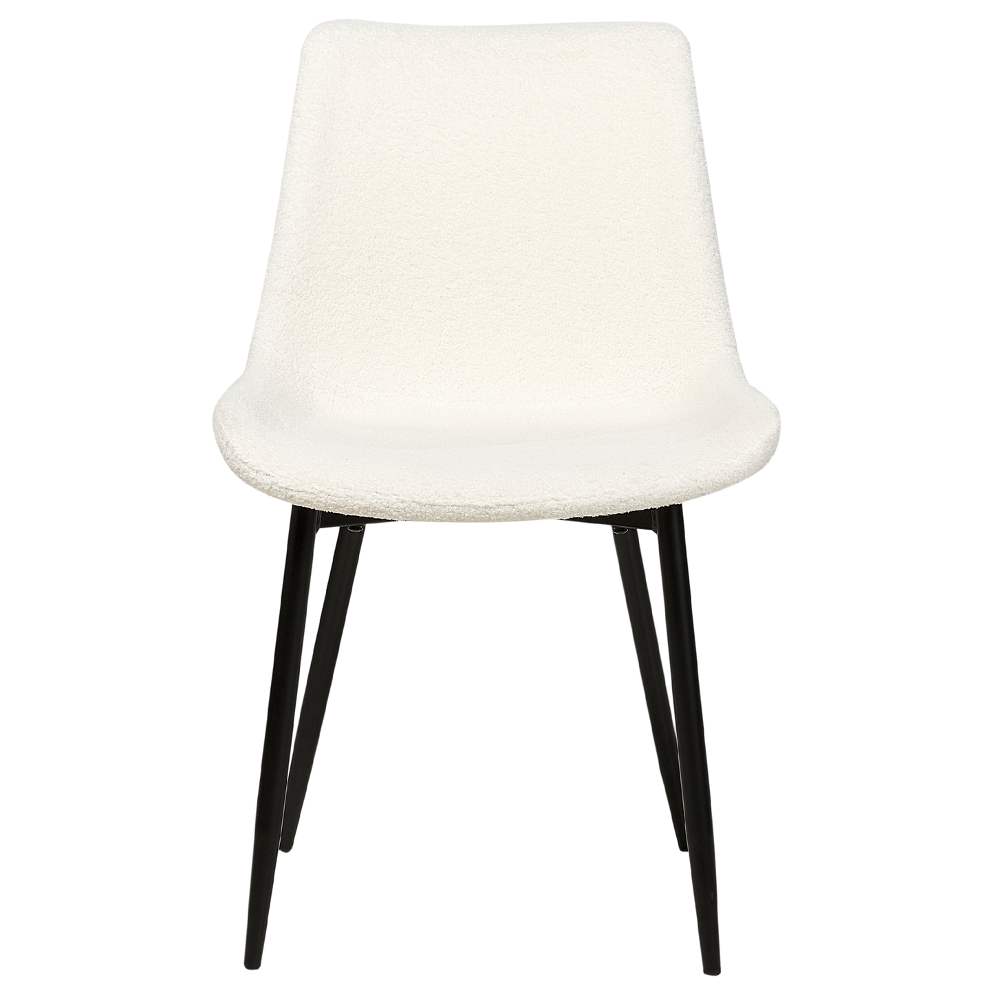 Esszimmerstuhl 2er Set AVILLA Bouclé Weiss