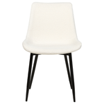 Esszimmerstuhl 2er Set AVILLA Bouclé Weiss